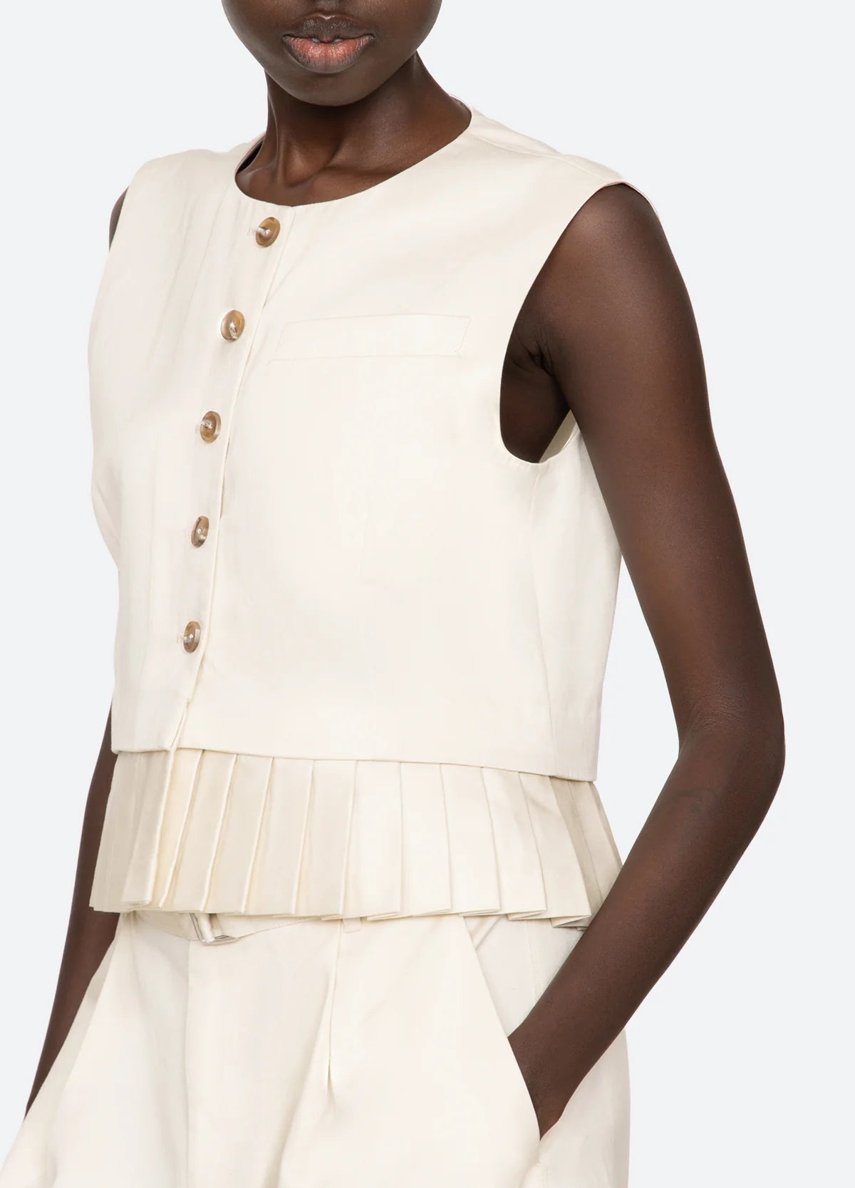 Angelina Vest - Bone