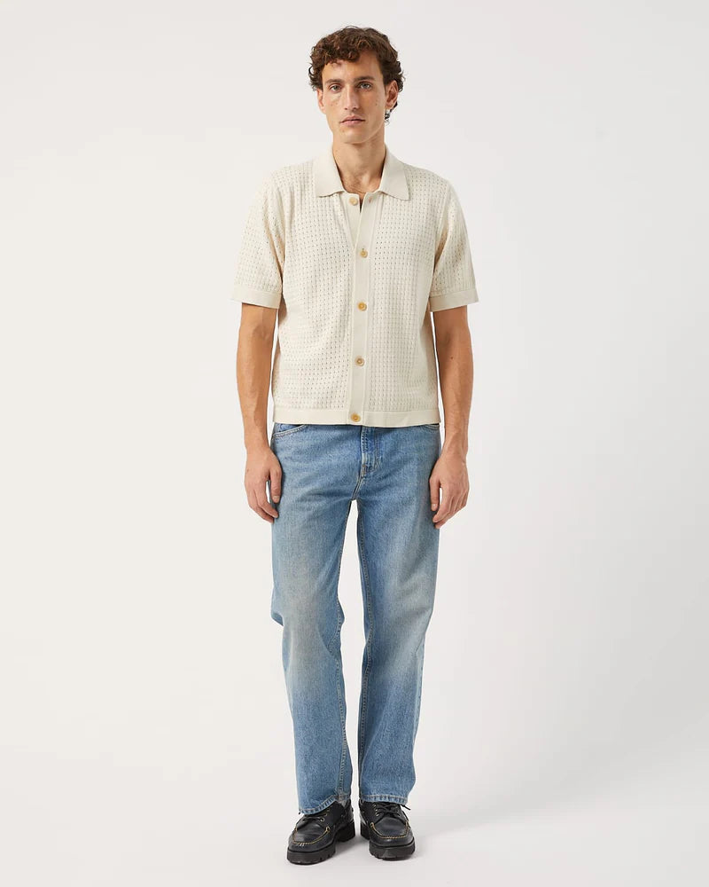 Pointelle Knit Shirt - Natural