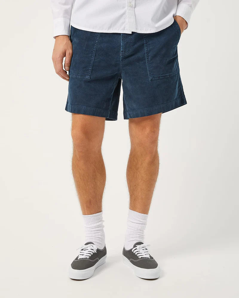 Cord Camp Shorts - Navy