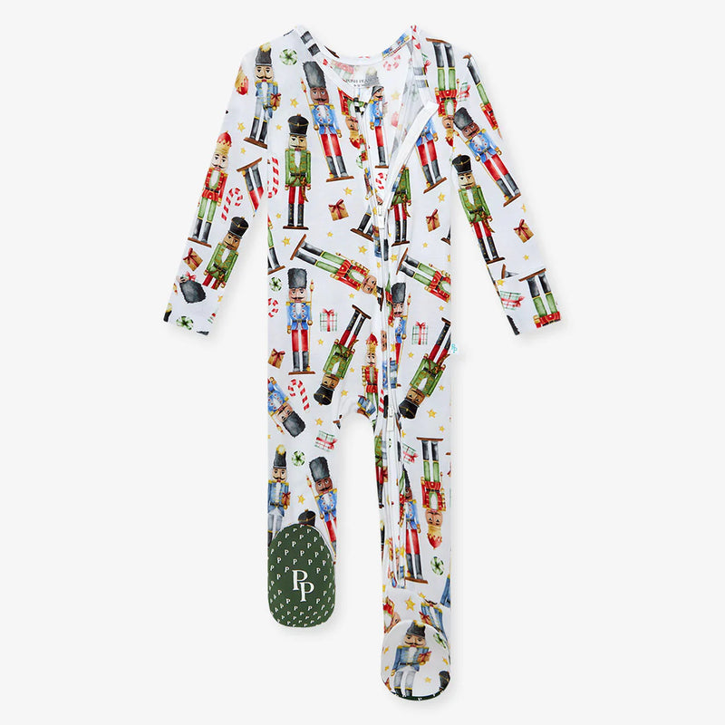 Nutcracker Zippered Footie