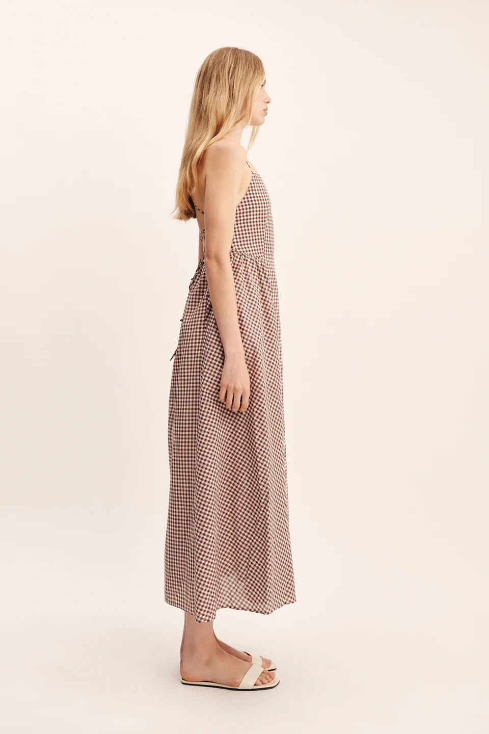 Callie Dress - Petite Mocha Gingham