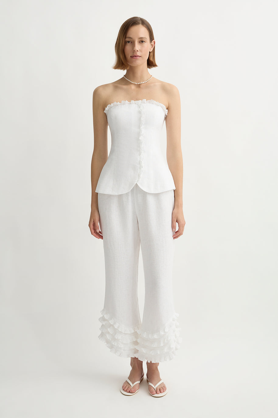 Florence Strapless Top - Ivory