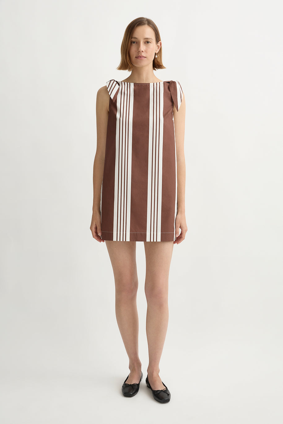 Rosie Mini Dress - Choc Stripe