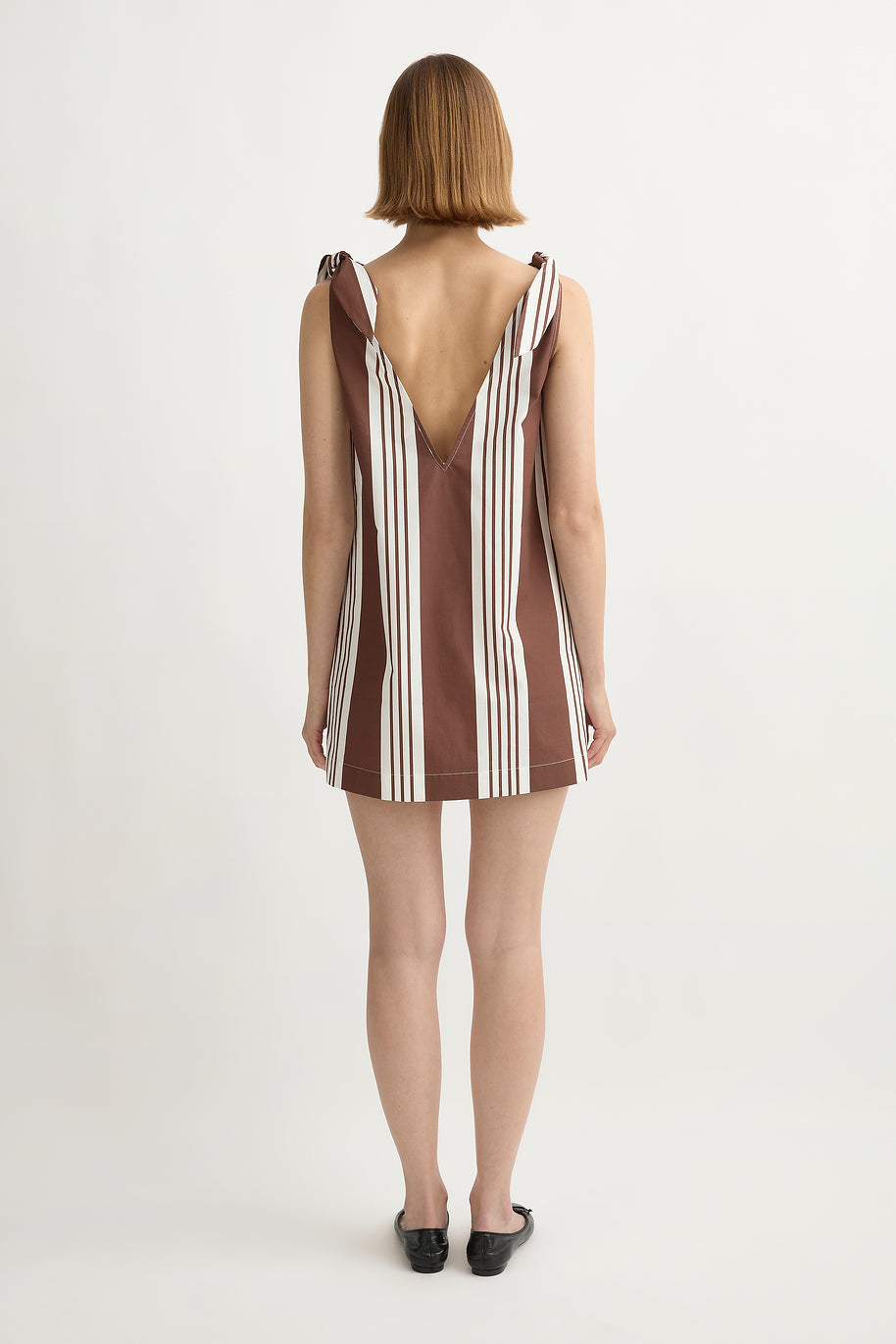 Rosie Mini Dress - Choc Stripe