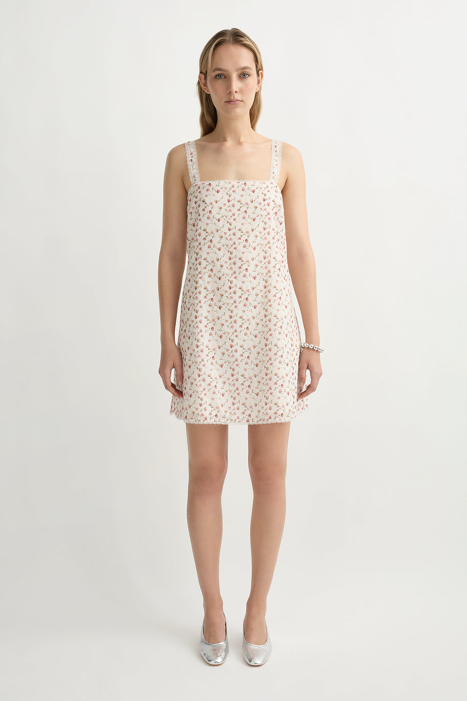 Charlotte Mini Dress Floral - Watercolour
