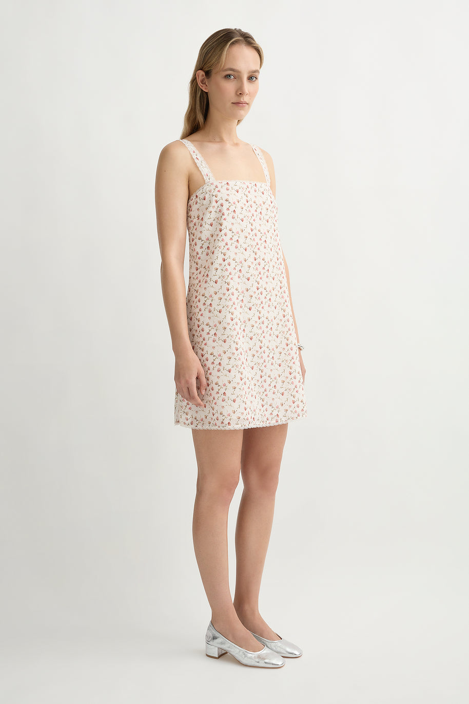 Charlotte Mini Dress Floral - Watercolour