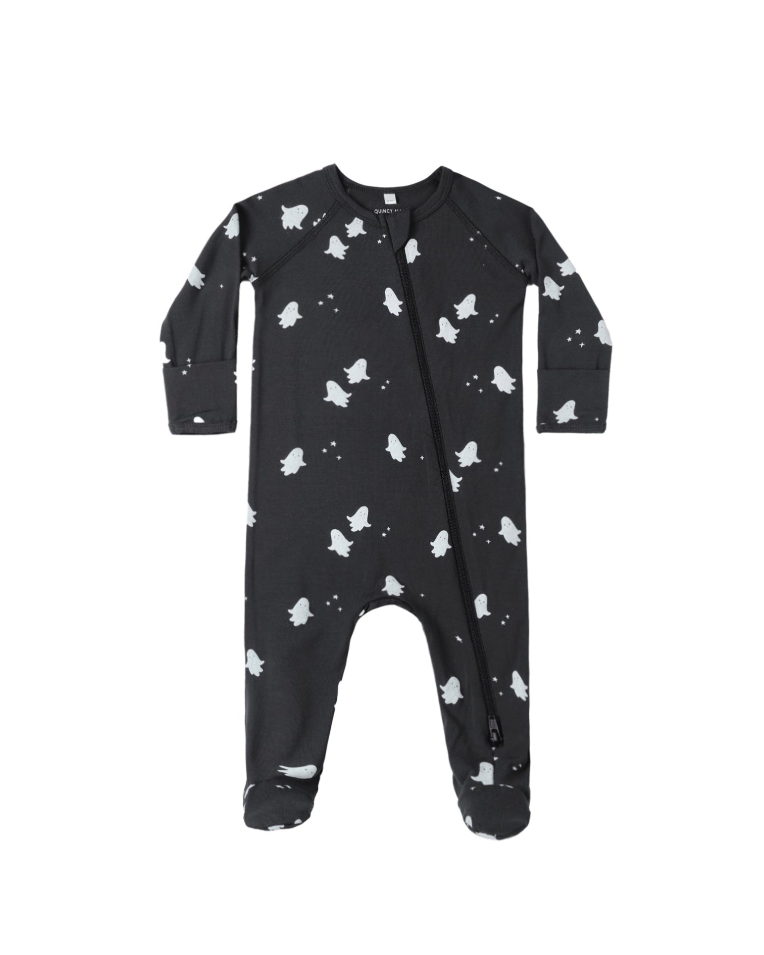 Bamboo Zip Footie - Ghosts