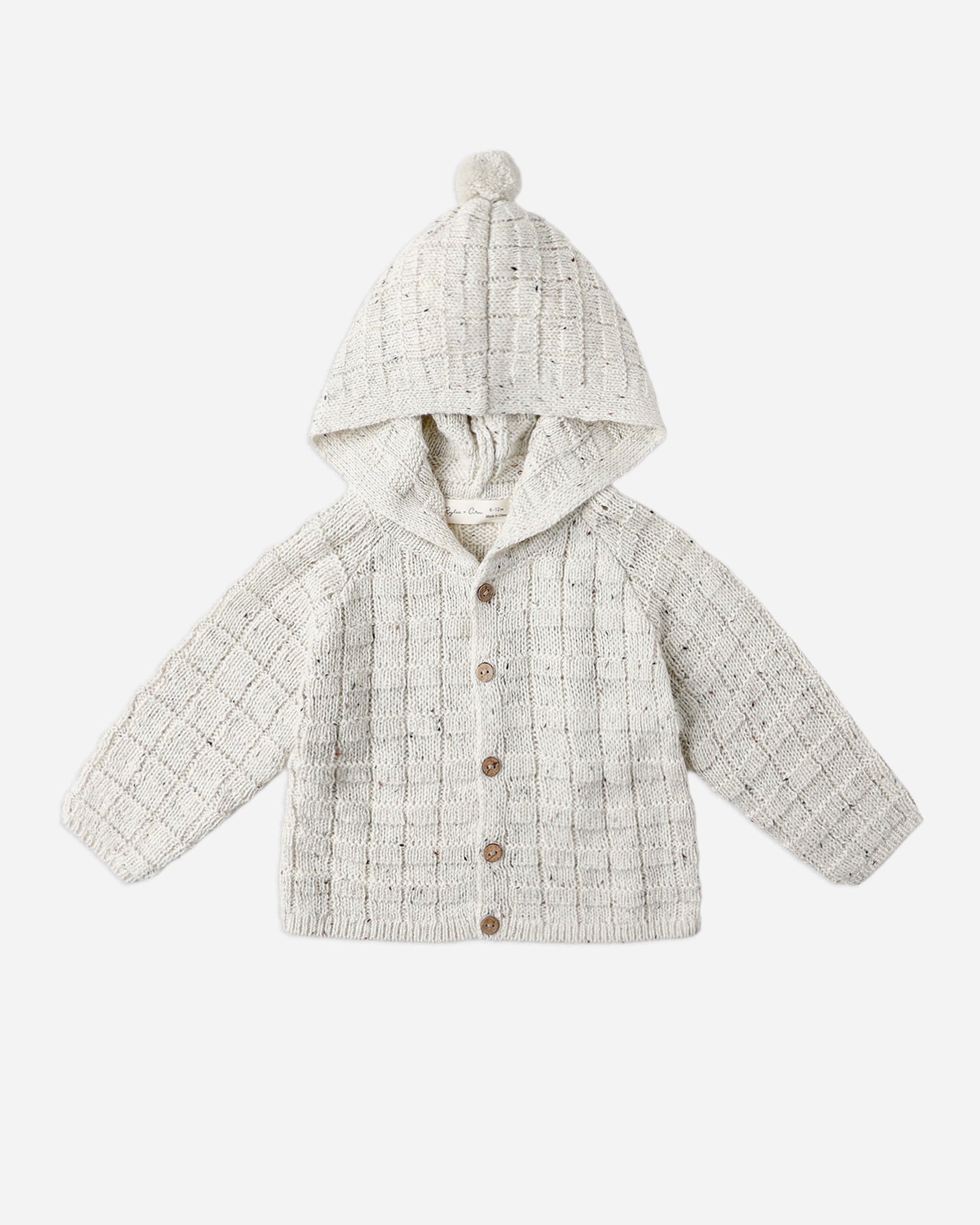 Tassel Cardigan and Gable Pant Set - Oatmeal Speckle