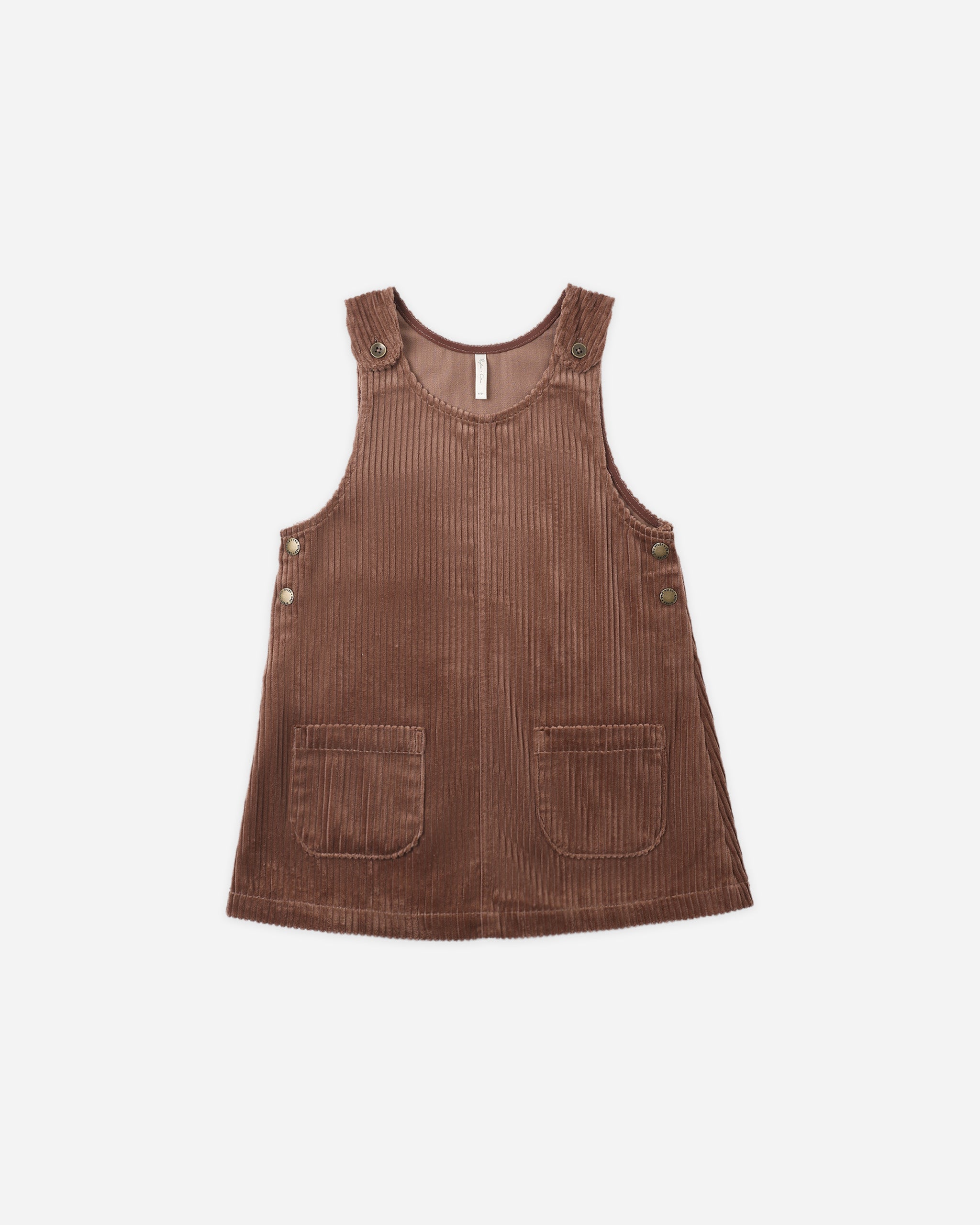 Odette Overall Dress and Ribbed Long Sleeve - Mulberry