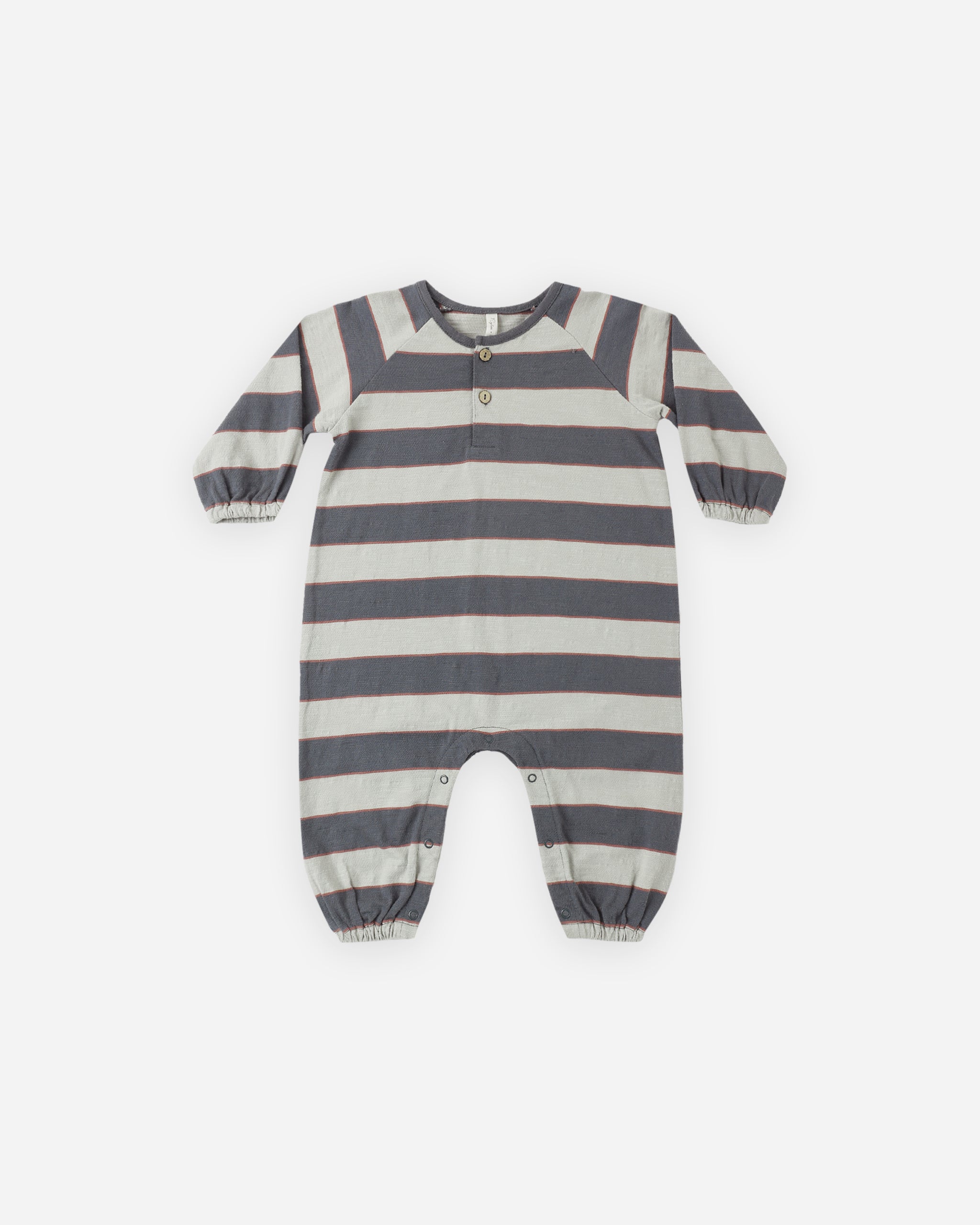 Henley Jumpsuit - Sage Stripe