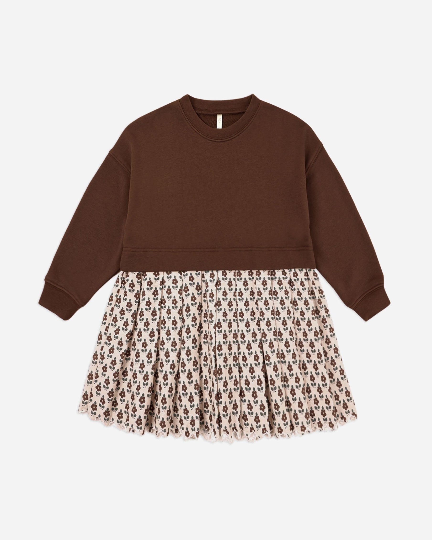Sweatshirt Dress - Vintage Bloom Brown