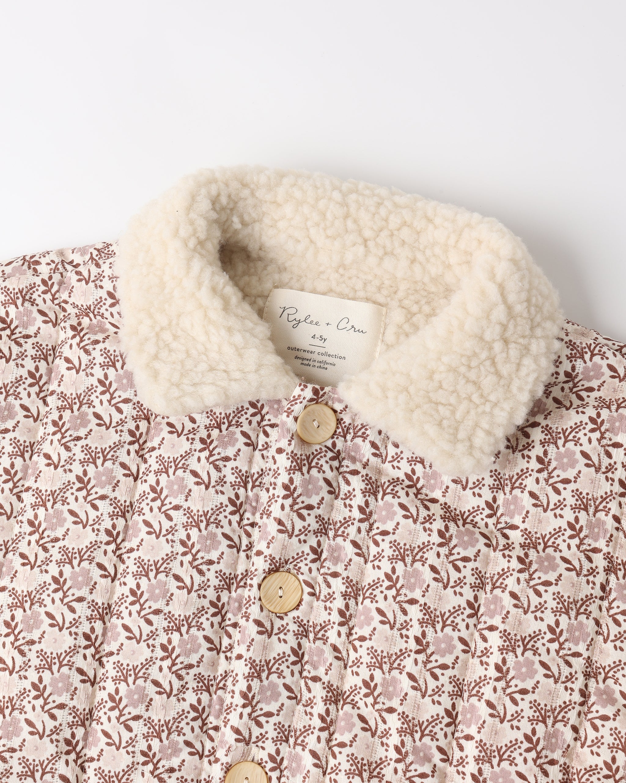 Quilted Collared Coat - Primrose