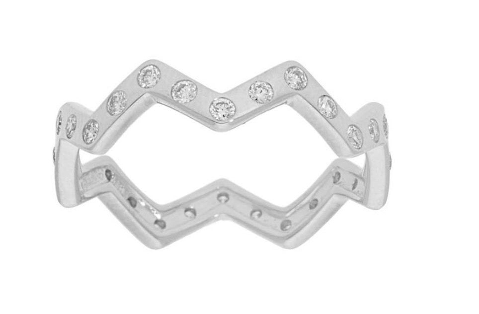 Zig Zag Eternity Band