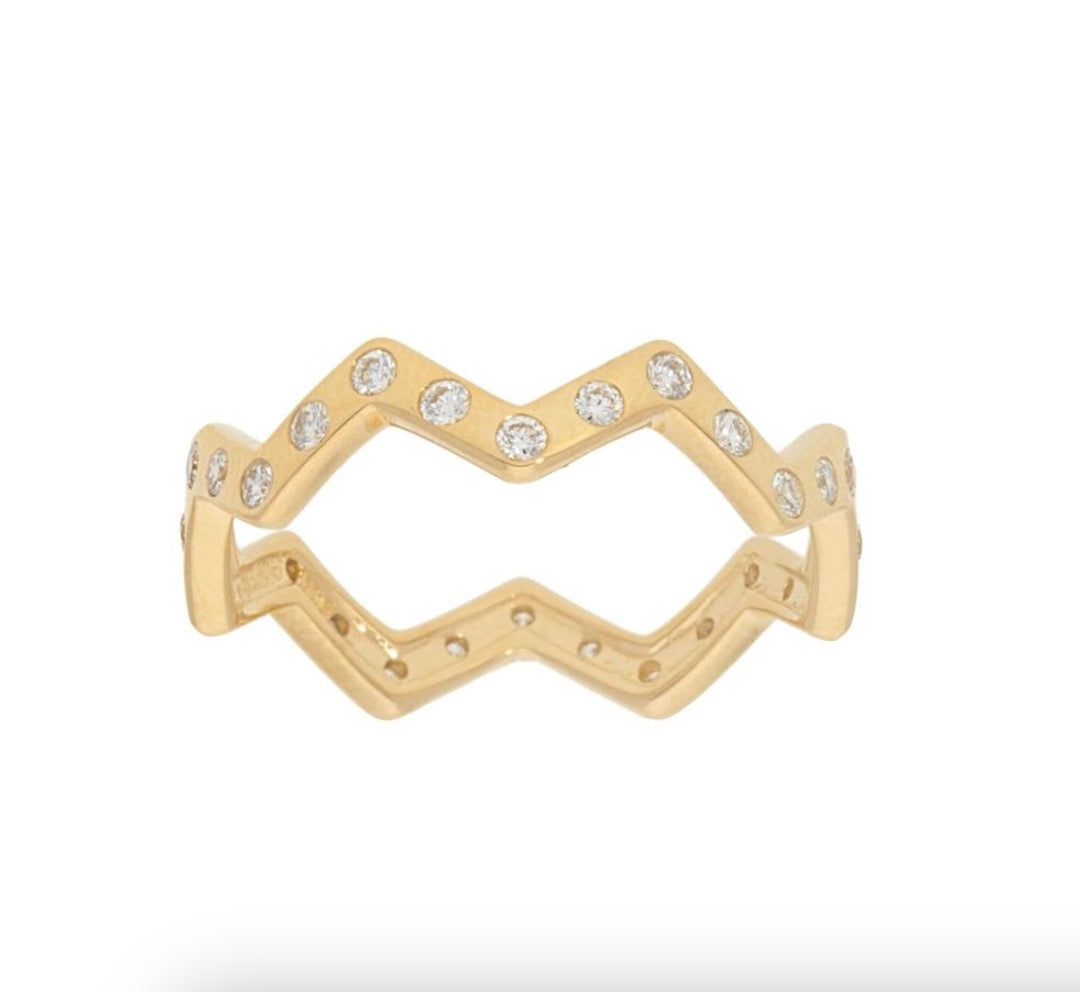 Zig Zag Eternity Band
