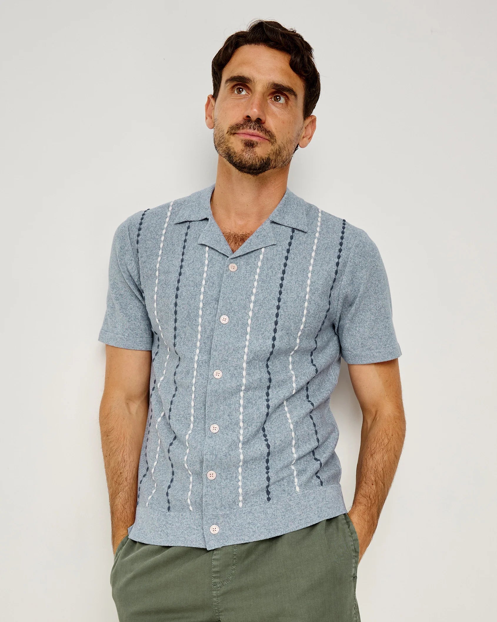 Richie Shirt - Navy White Sky