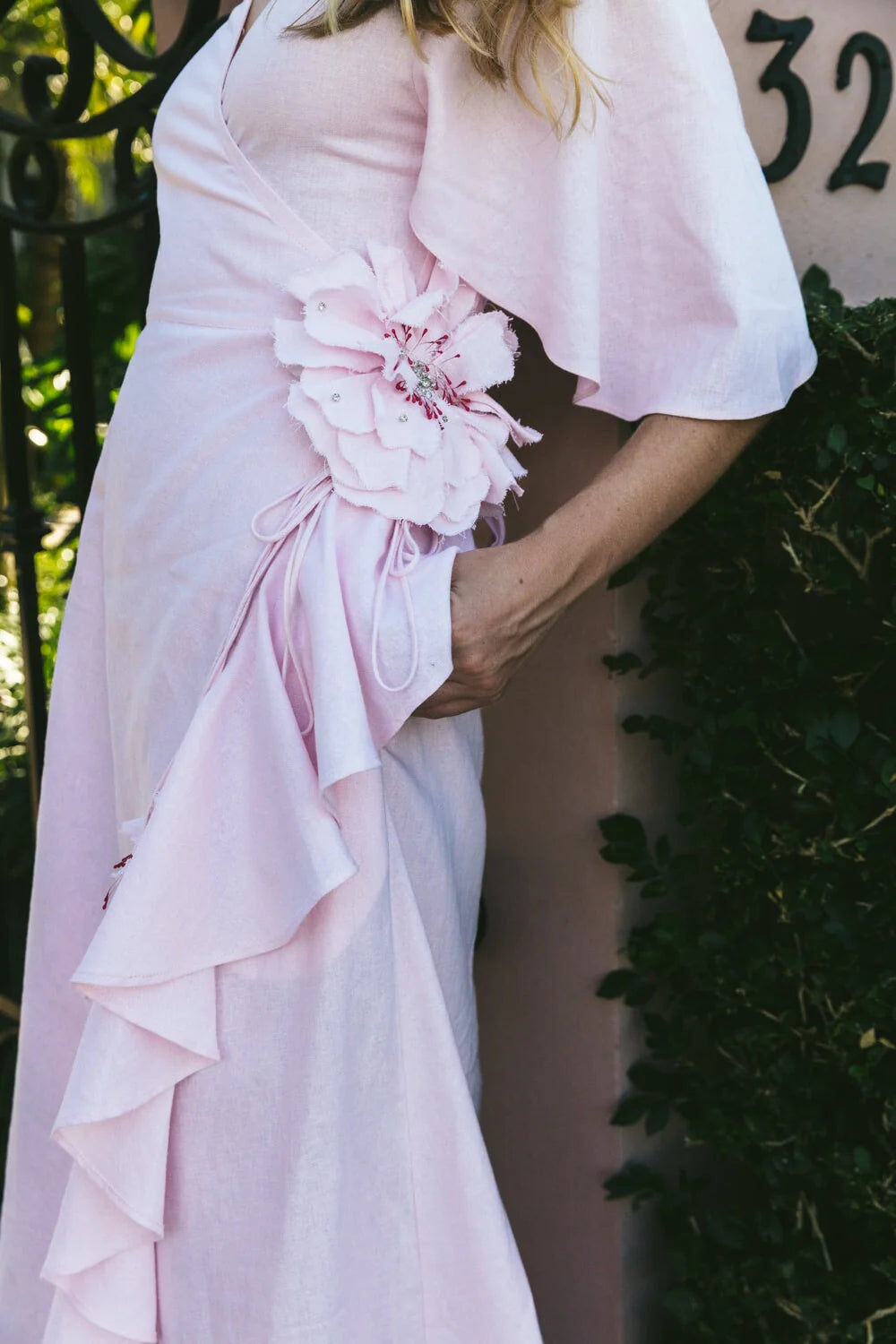 Gol Wrap Dress - Pink