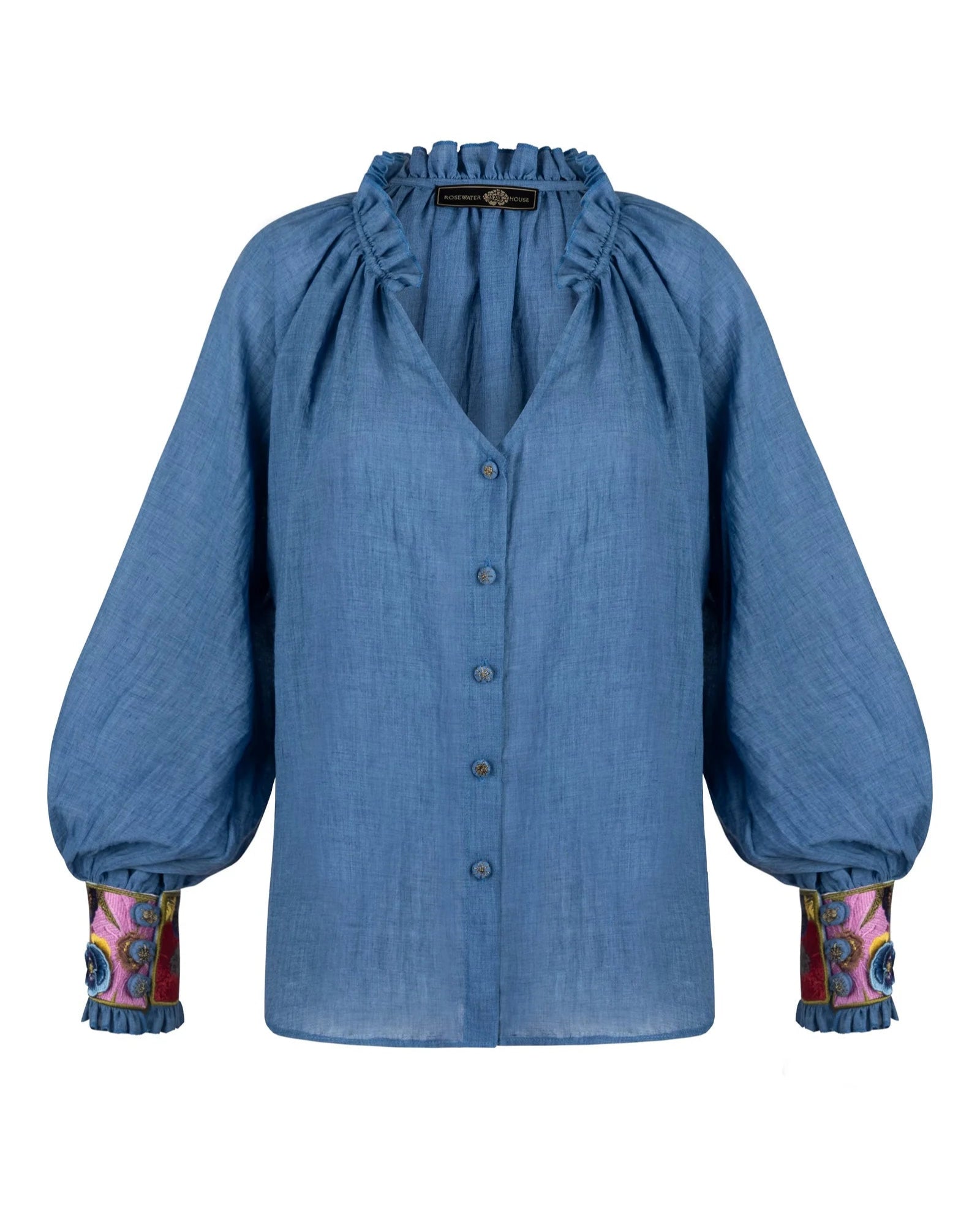 Pansy Blouse - Cobalt Blue