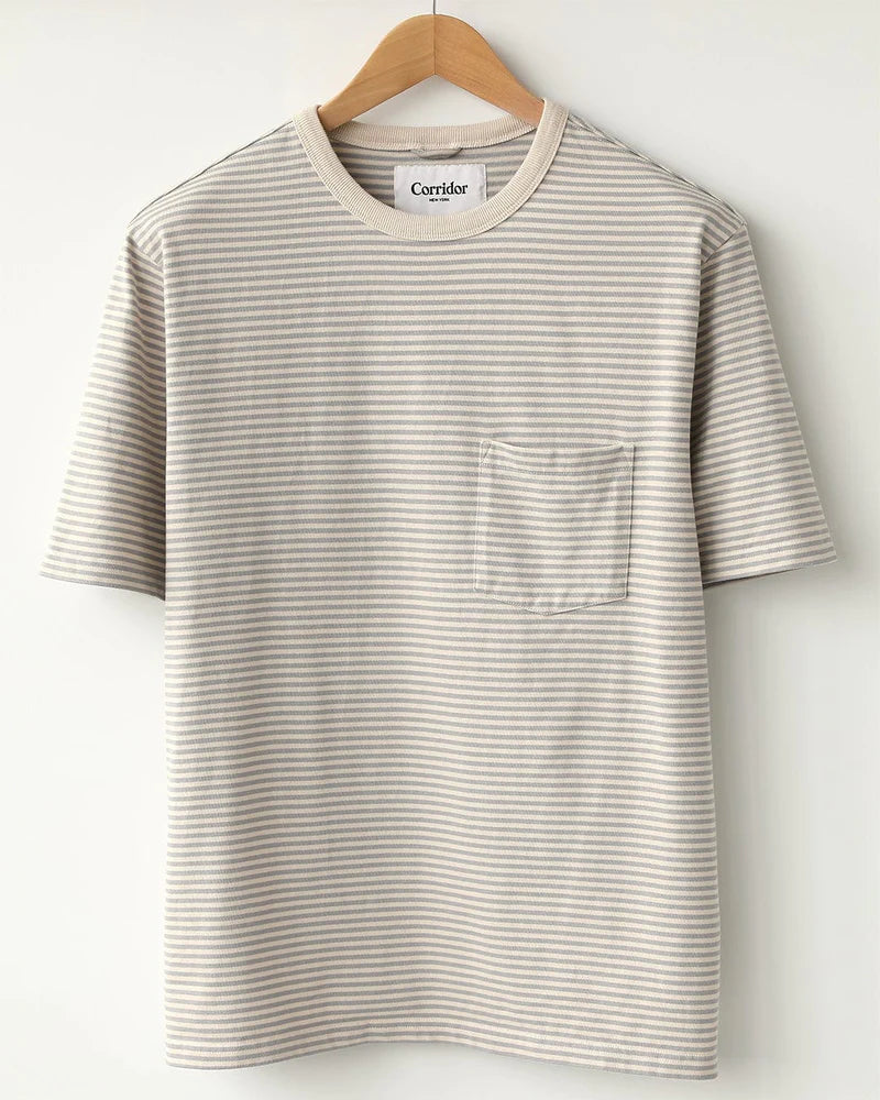 Mini Stripe T-Shirt - Grey