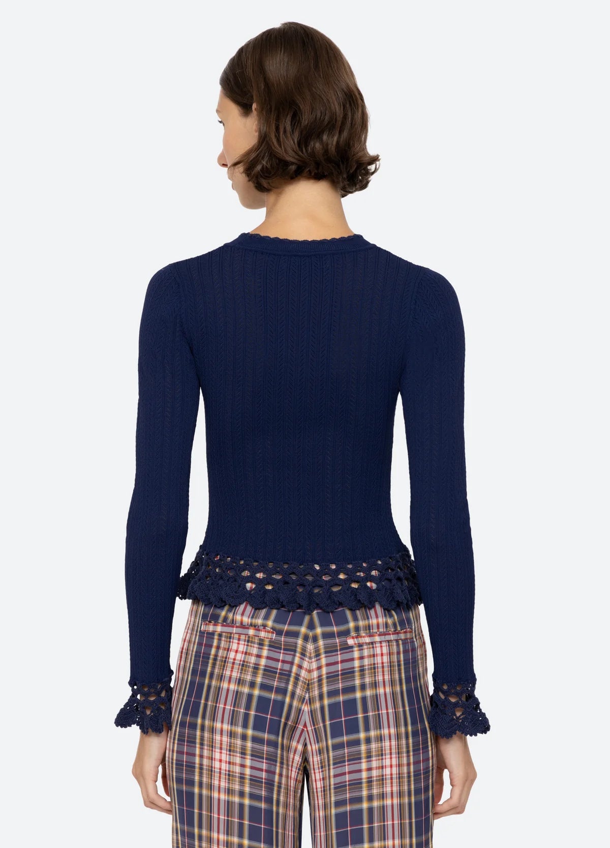 Abbie Long Sleeve Top - Navy