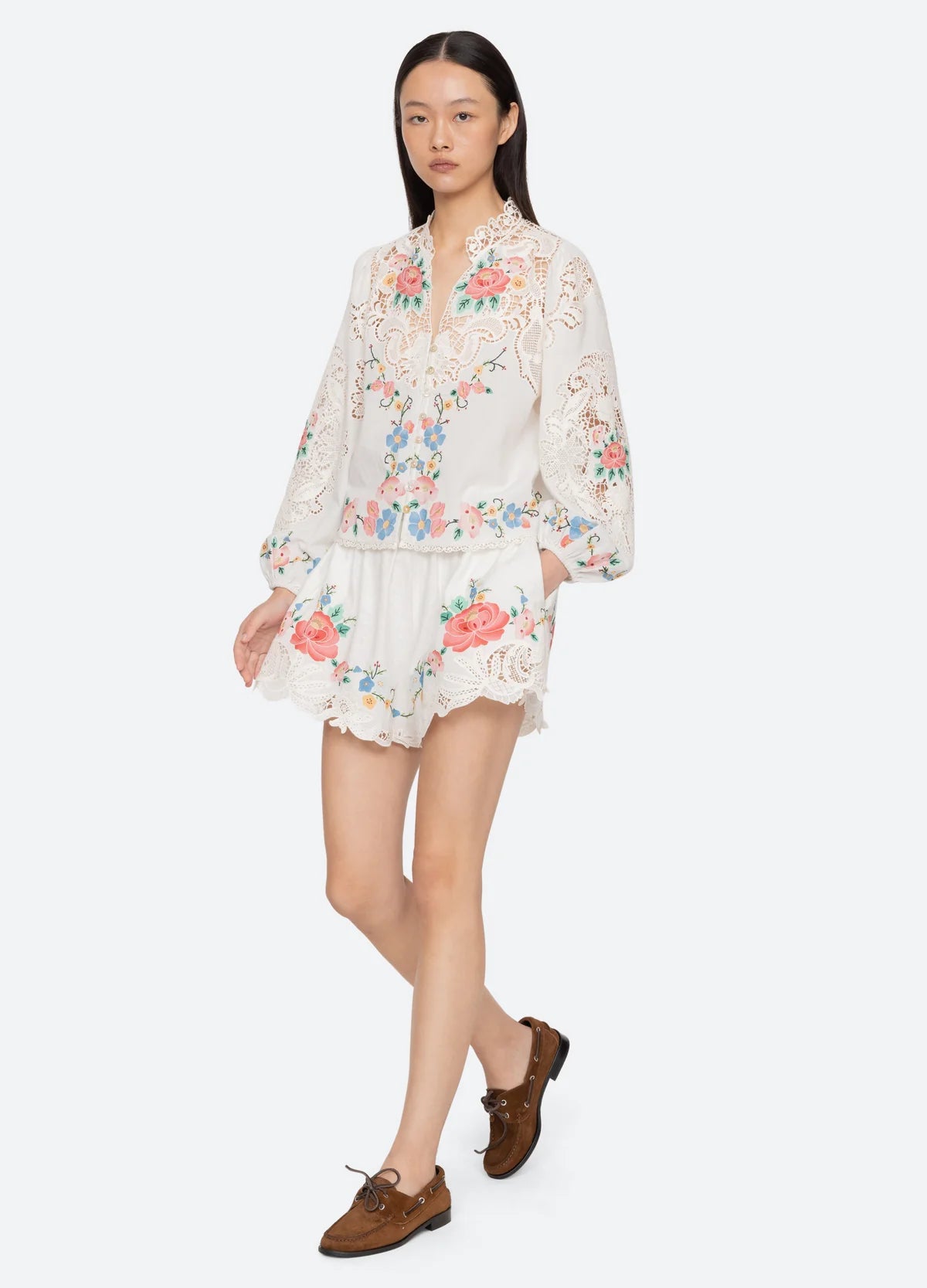 Astrid Embroidery Shorts - Multi