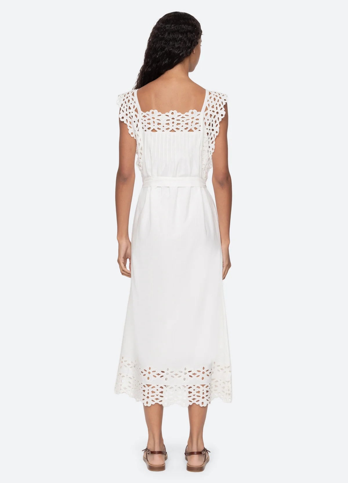 Leila Dress - Eyelet White