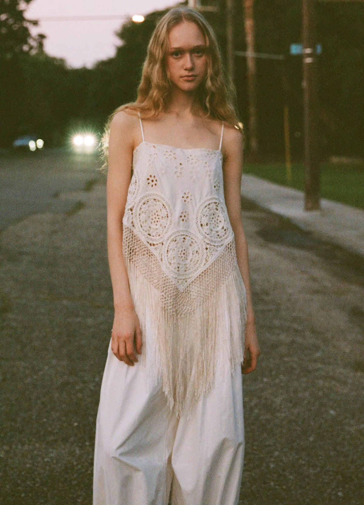Rafina Eyelet Top - Cream