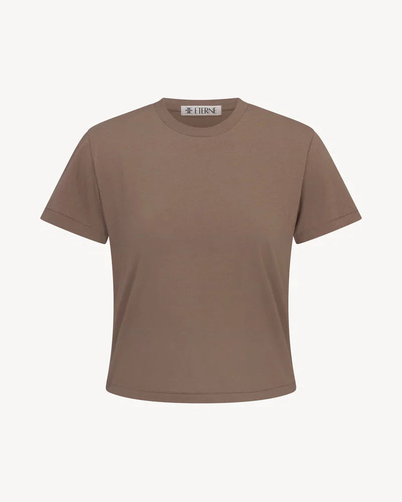 Short Sleeve Boxy Tee - Mushroom