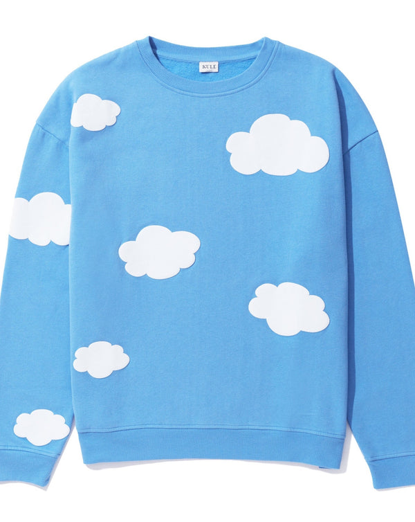 The Oversized Clouds Sweatshirt - Azzurro