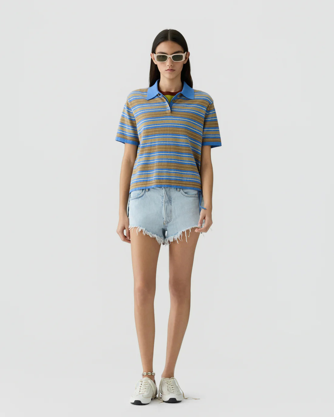 Short Sleeve Stripe Rugby - Delft Blue Combo