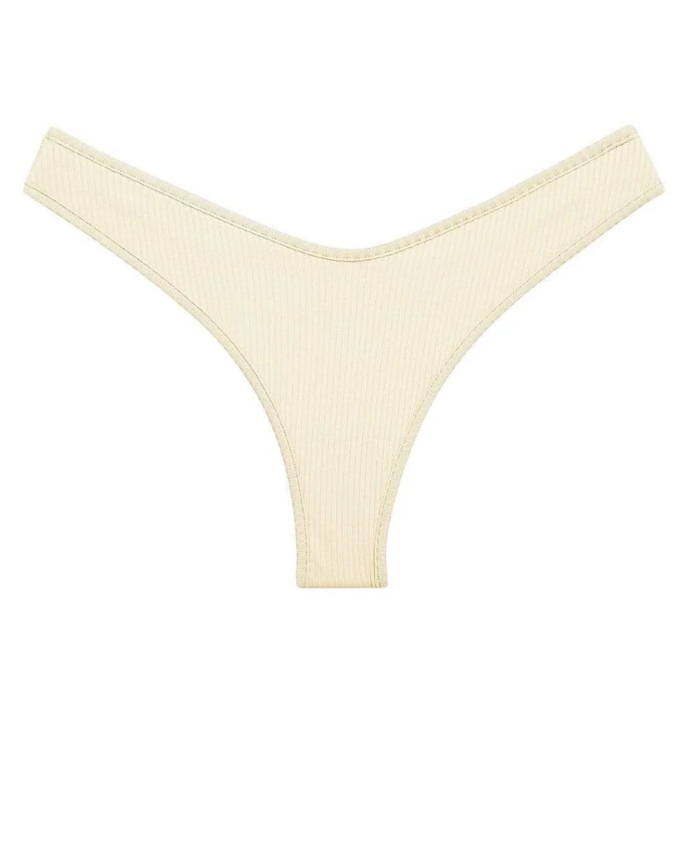 Cream Rib Lulu Bikini Bottom