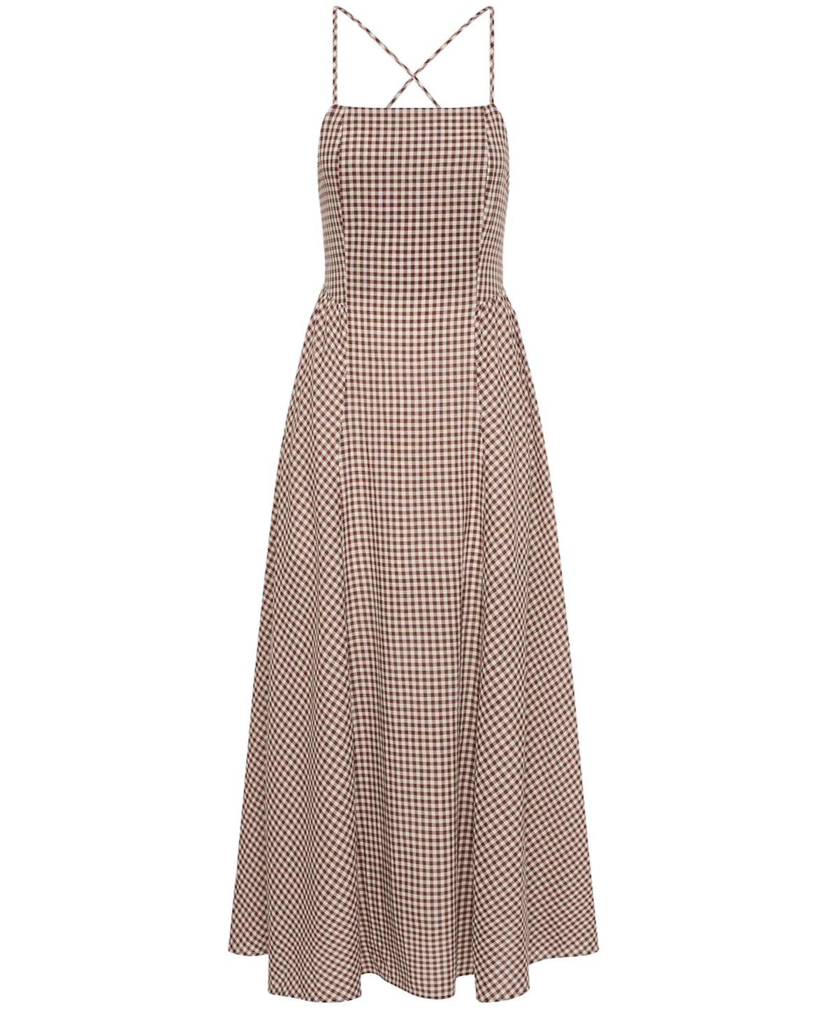 Callie Dress - Petite Mocha Gingham