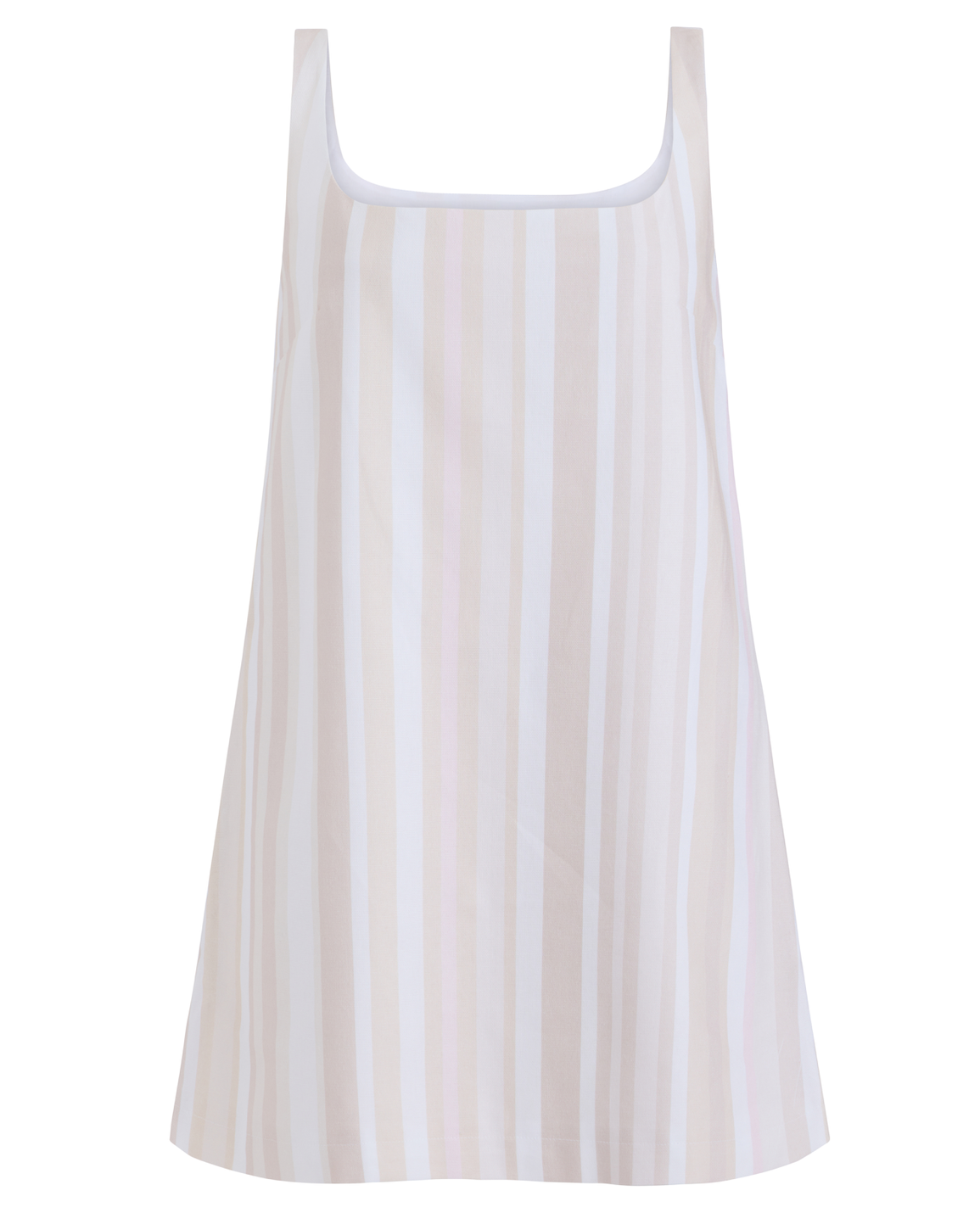Cappie Mini Dress - Beige Stripe
