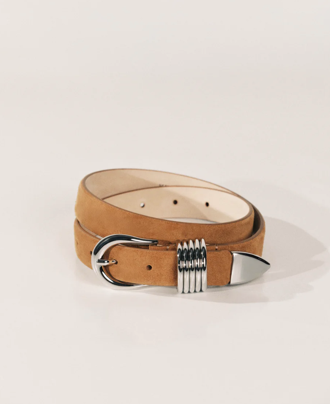 Hollyhock Suede Silver - Caramel