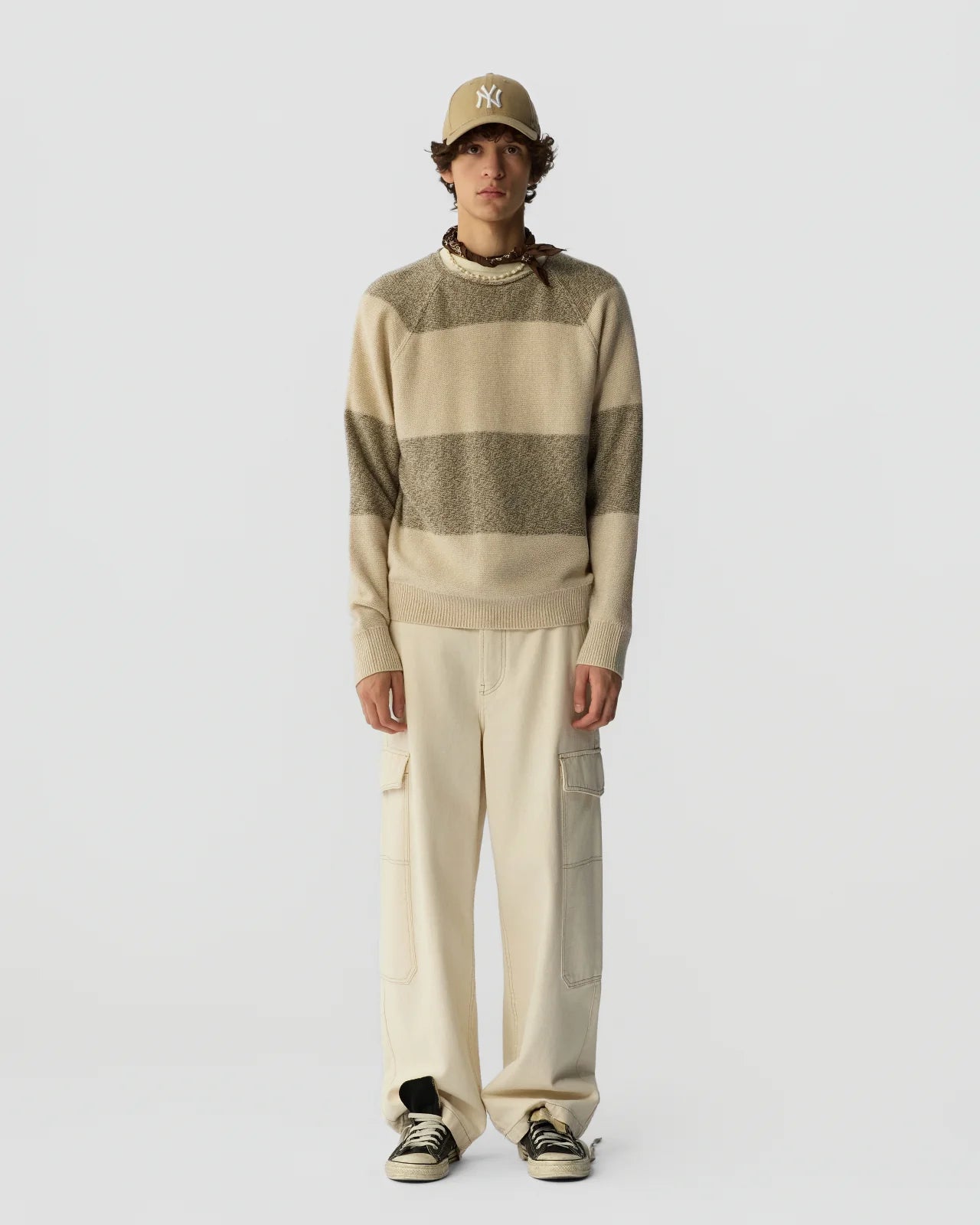 Stripe Island Rollneck - Sandstone Combo