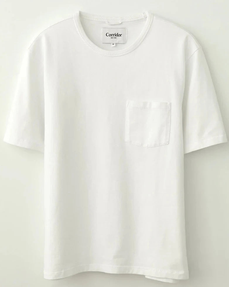 Organic Garment Dye Tee - White