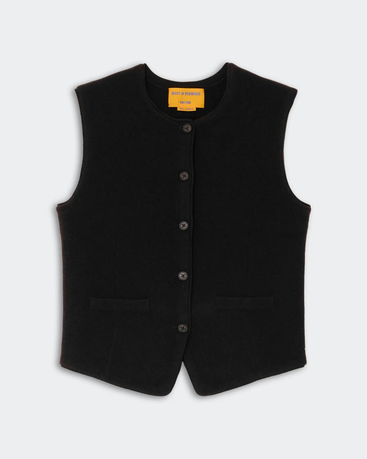 Tailored Crew Vest - Black
