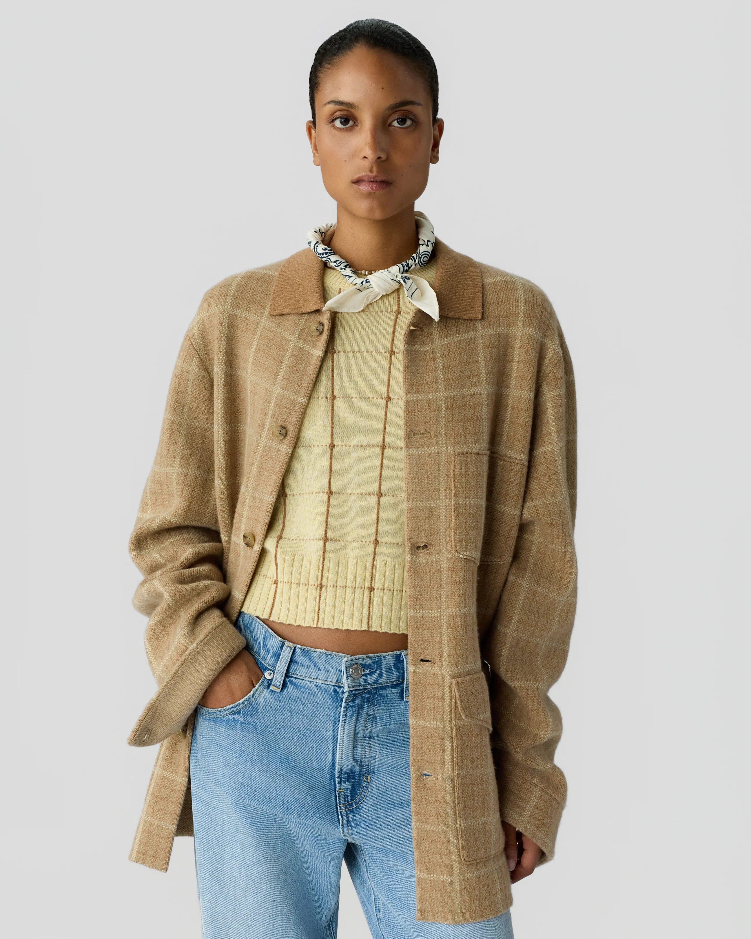Tartan Industry Jacket - Camel Combo