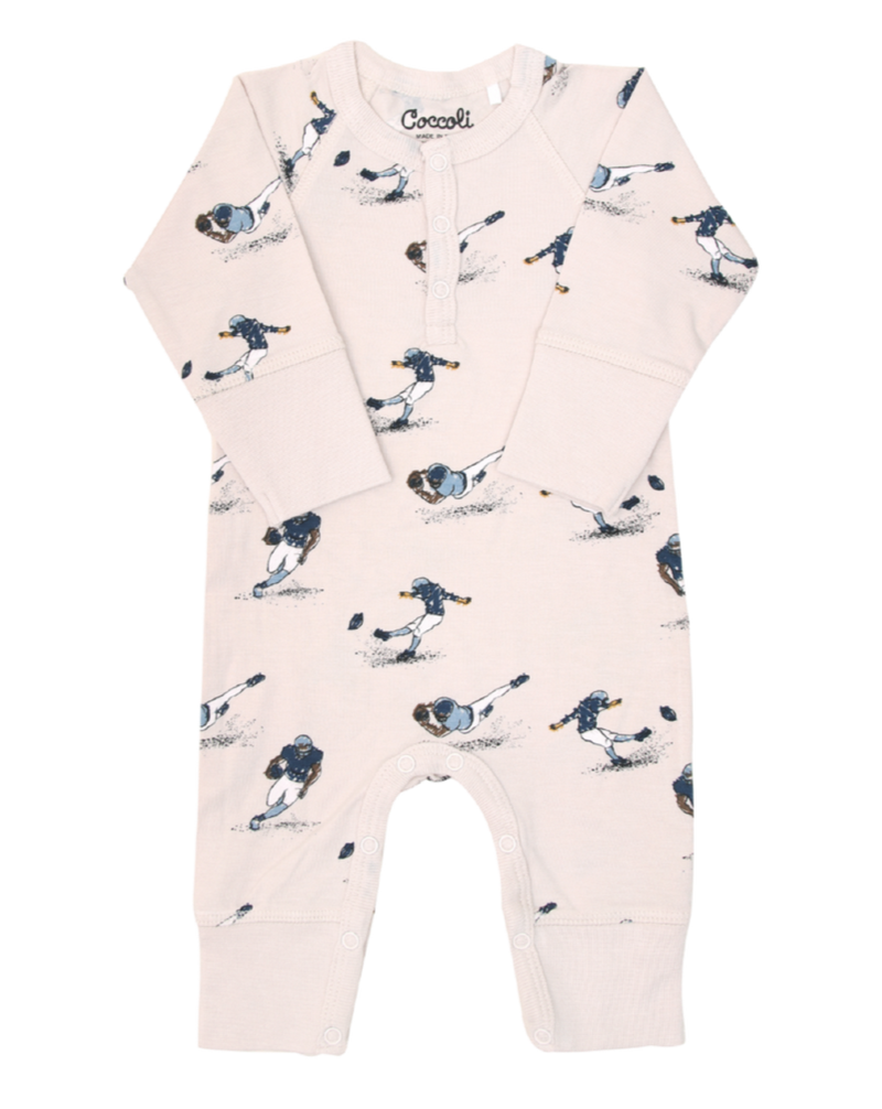 Cotton Modal Unionsuit - Beige Footballers