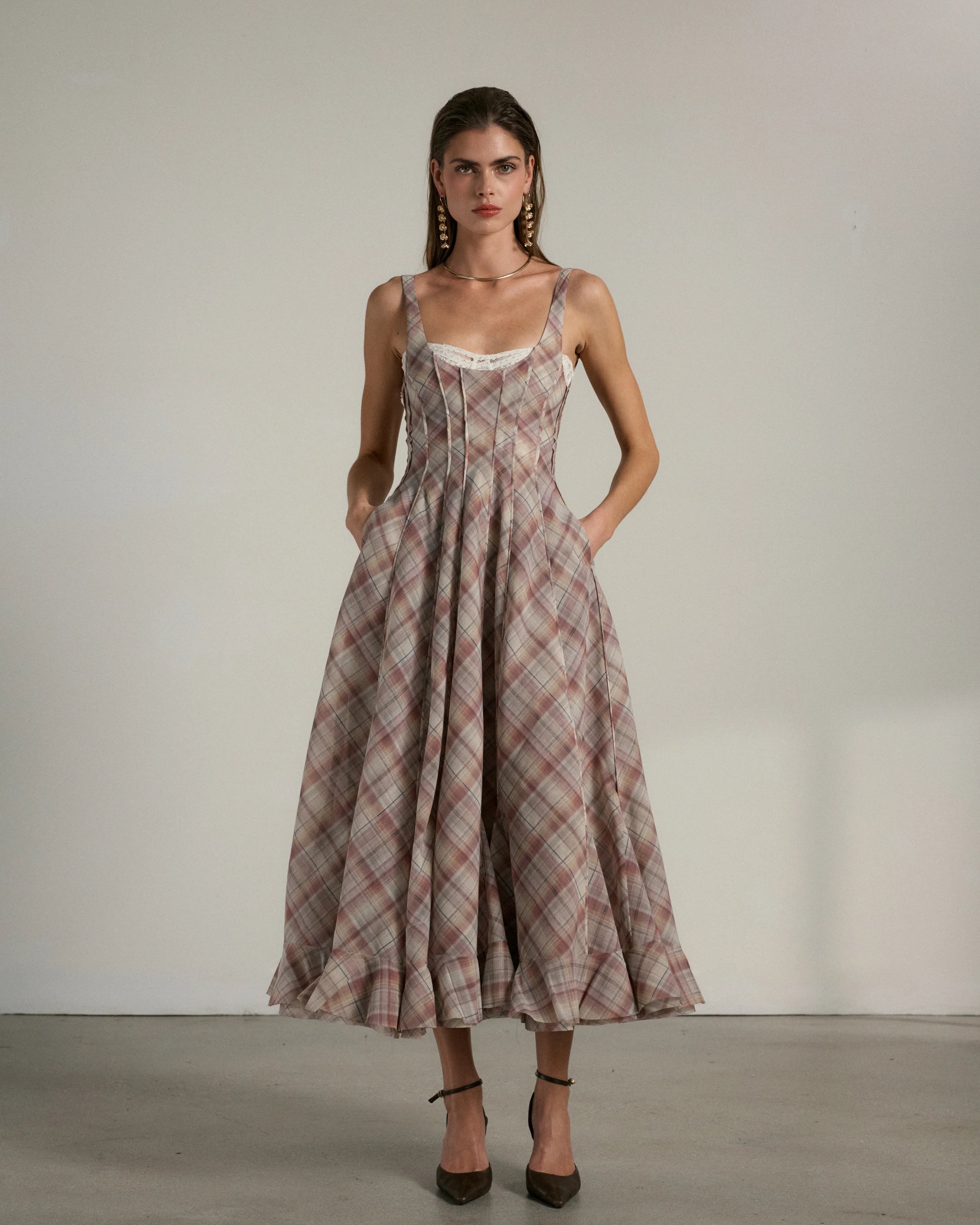 The Catalonia Dress - Plaid