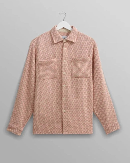 Whiting Overshirt - Pink/Ecru Stepney