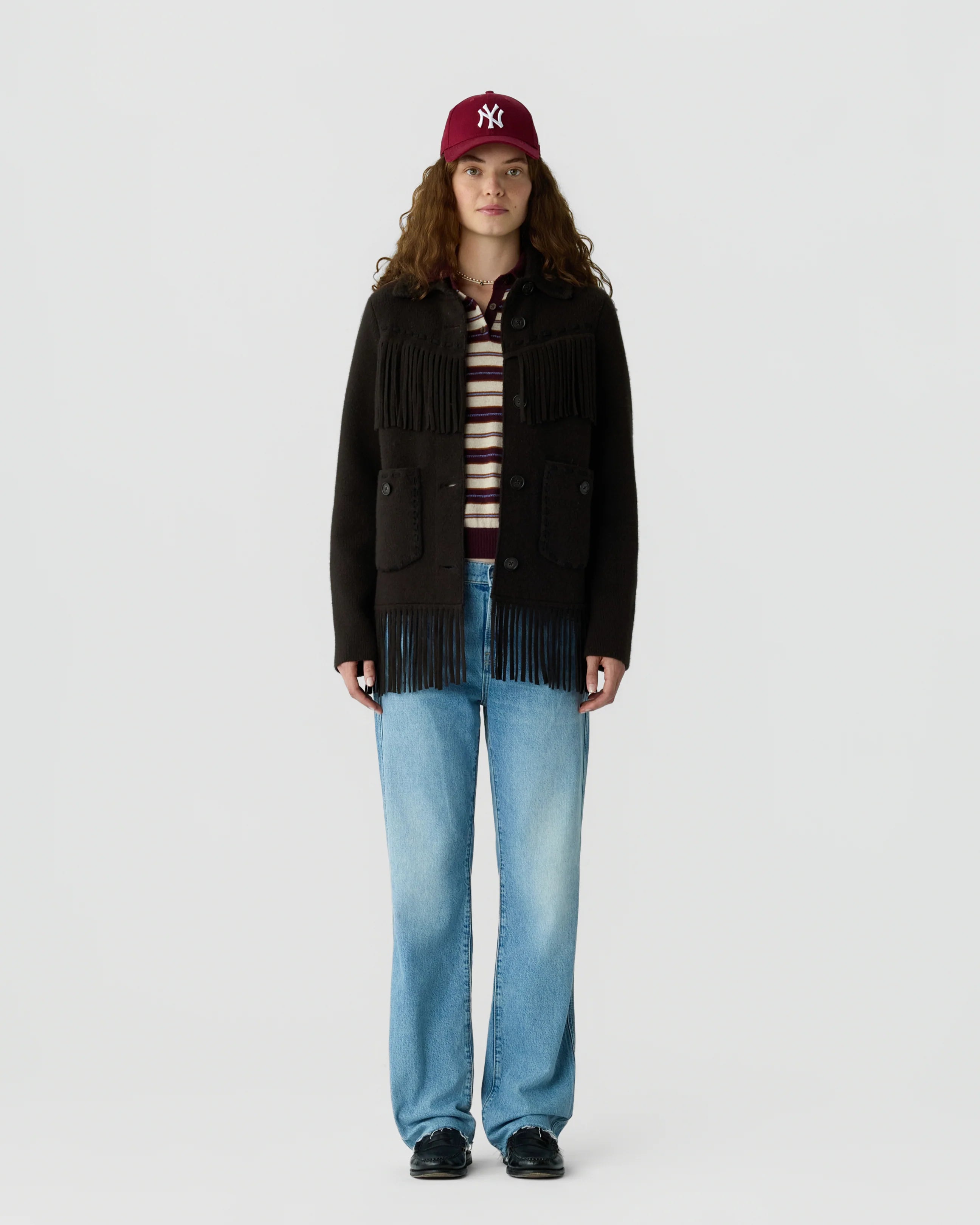 Western Fringe Jacket - Burnt Cocoa