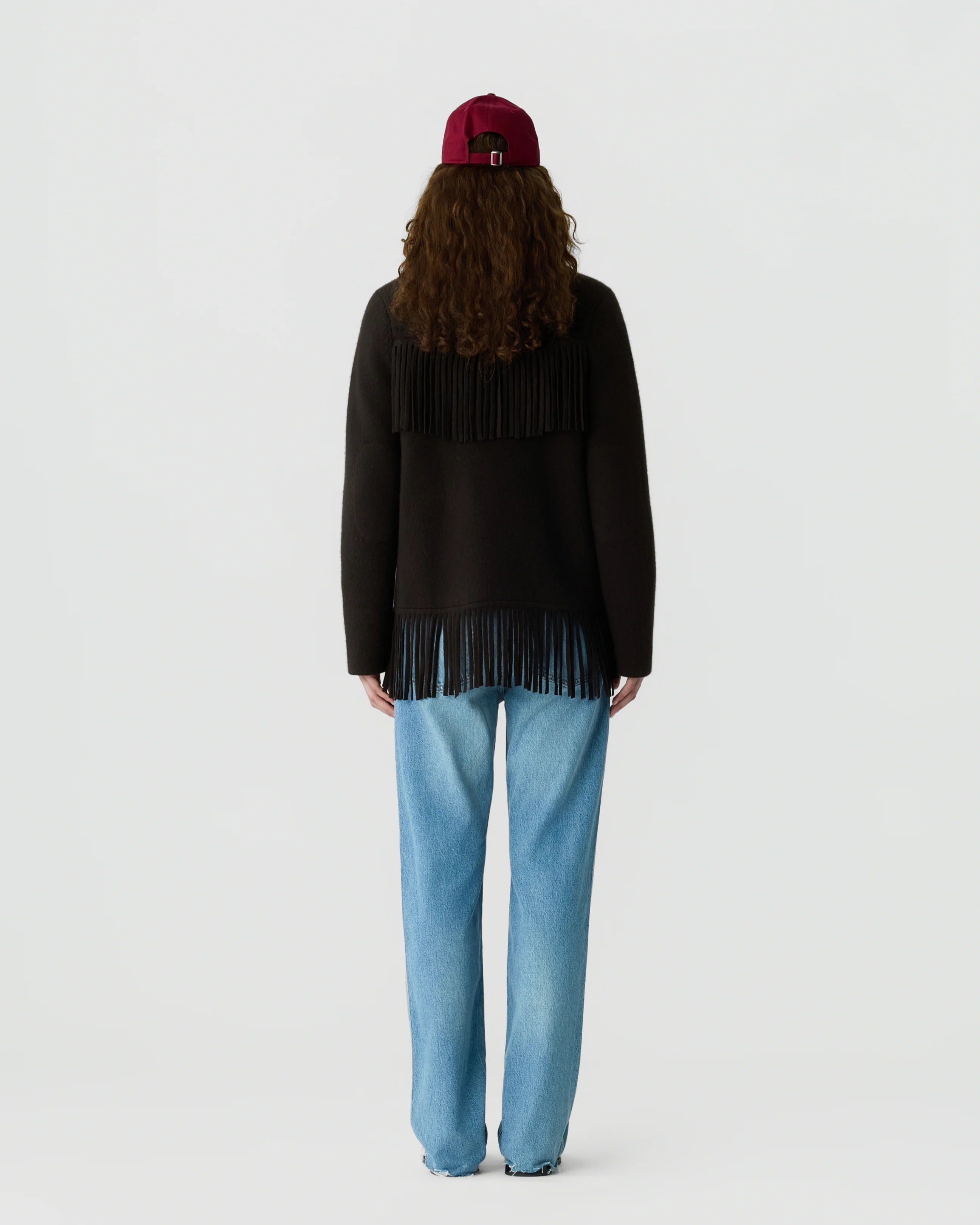 Western Fringe Jacket - Burnt Cocoa