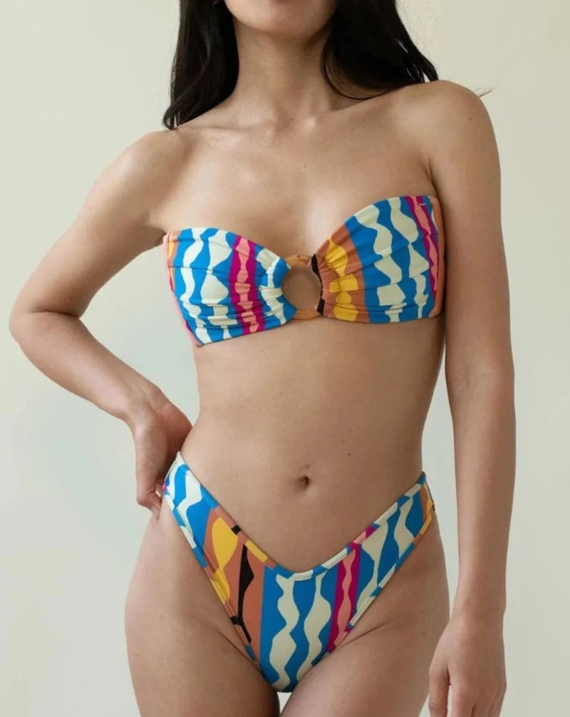 Lulu Bikini Bottom in Abstract