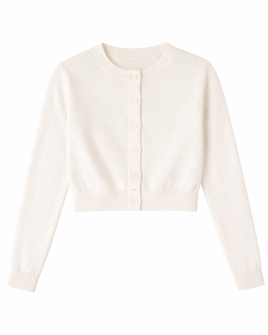 Solid Celine Cashmere Cardigan - Cream