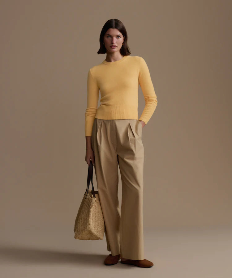 Cashmere Leni Crewneck - Golden