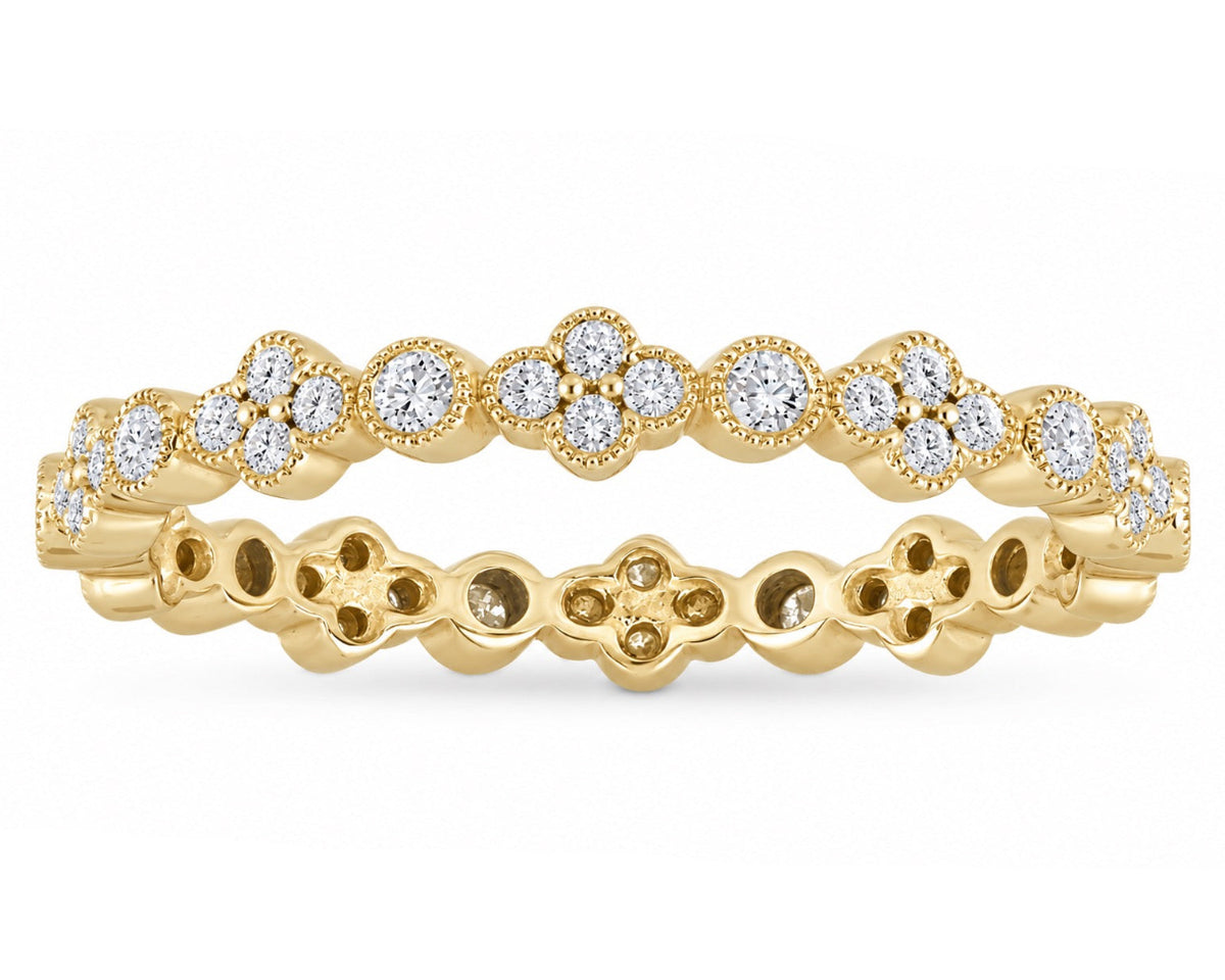 Milgrain Diamond Cluster Ring