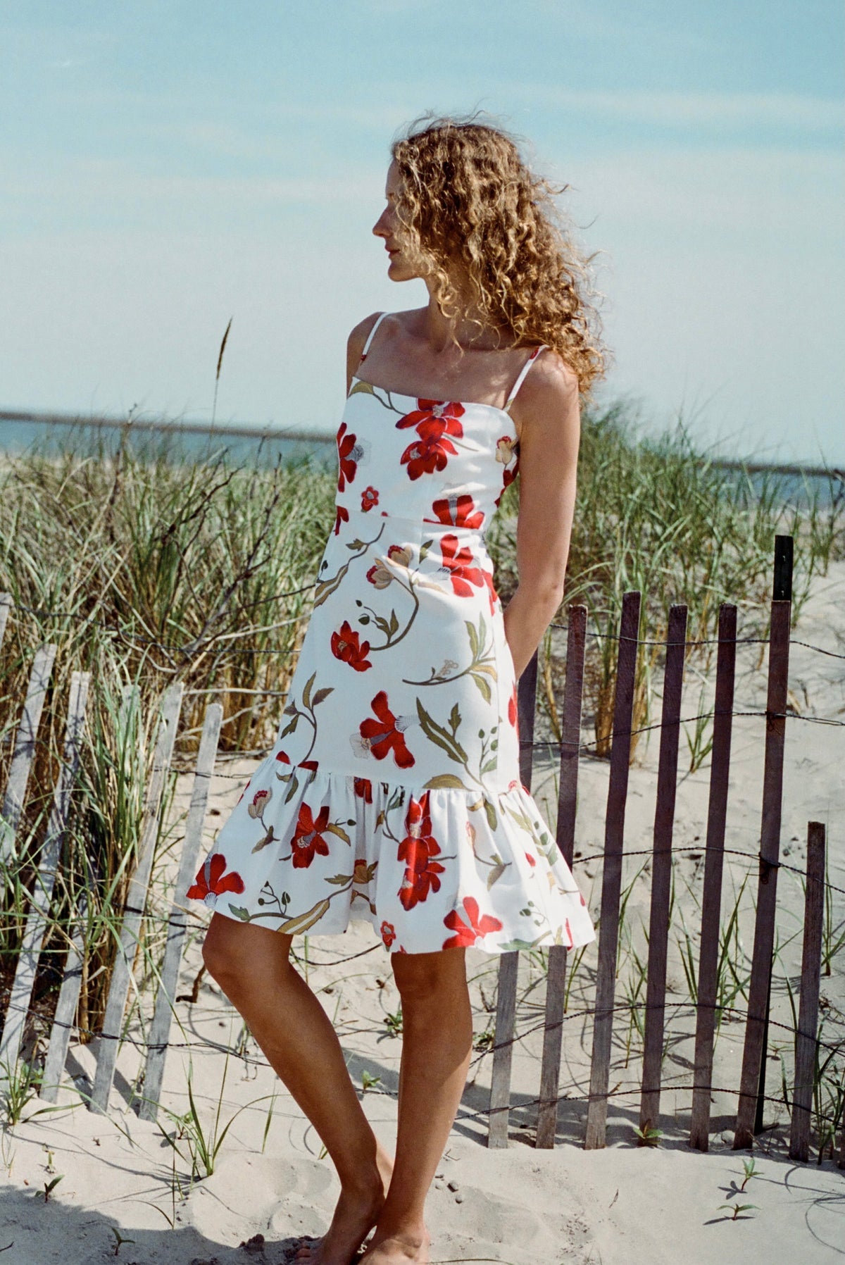 Georgia Dress - Red Hibiscus