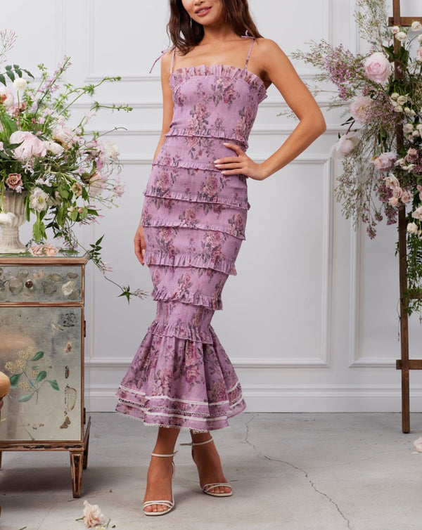 The Geranium Dress - Lilac Tapestry Rose