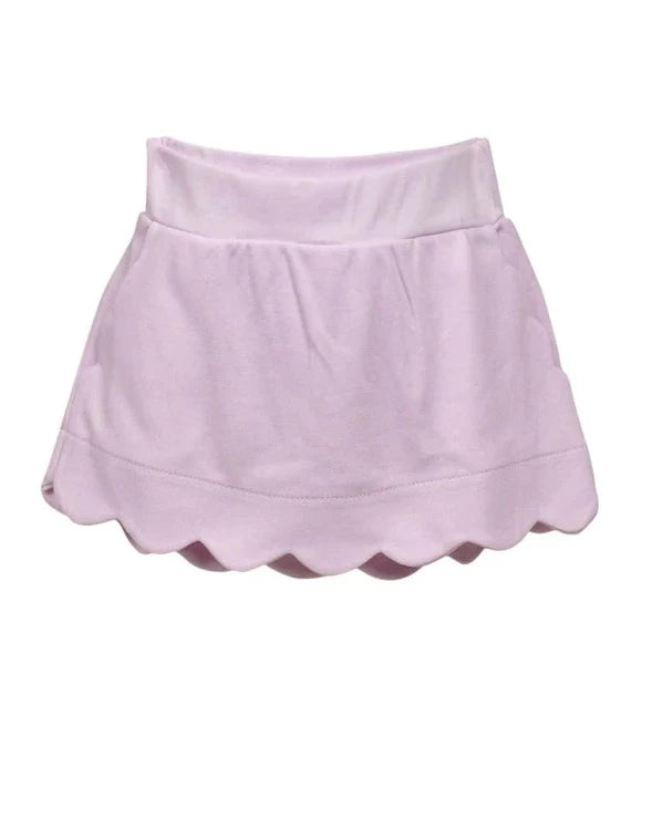 Classic Peter Pan Sleeveless Shirt and Sophie Scallop Skirt - White/Pink