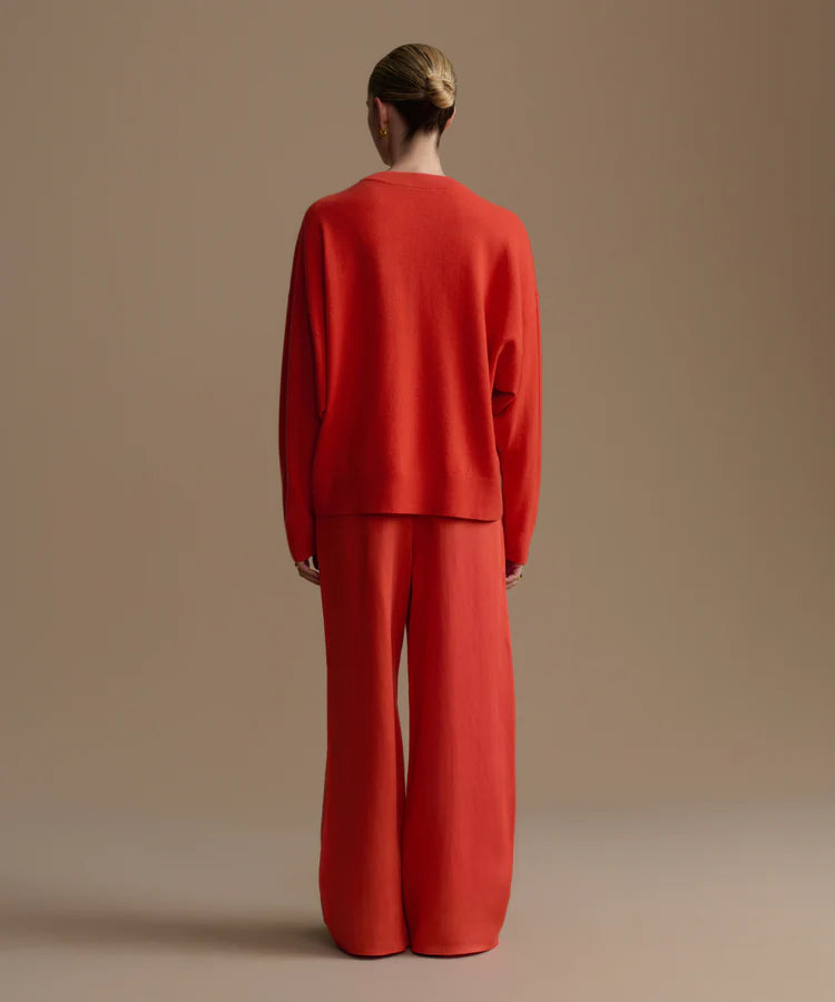 Cashmere Marina Crewneck - Tomato